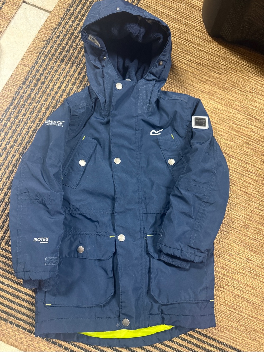 Kids Navy Raincoat with Hood by Regatta